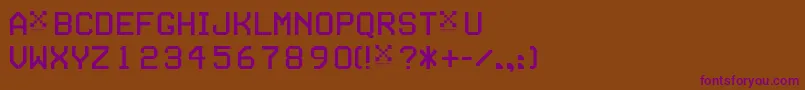 TseriesB Font – Purple Fonts on Brown Background