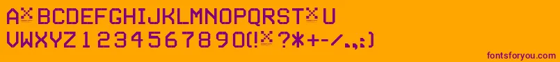 TseriesB Font – Purple Fonts on Orange Background