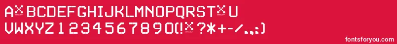TseriesB Font – White Fonts on Red Background