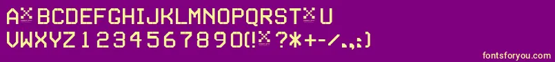 TseriesB Font – Yellow Fonts on Purple Background