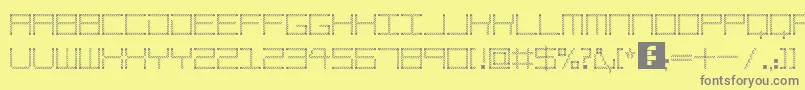 AmayaTechnicalLeaves Font – Gray Fonts on Yellow Background
