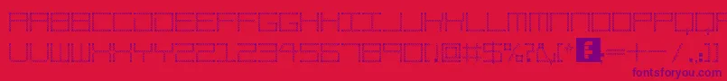 AmayaTechnicalLeaves Font – Purple Fonts on Red Background