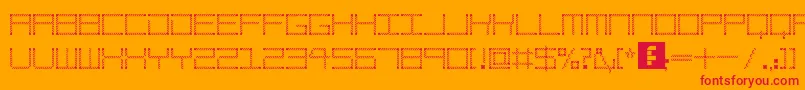 AmayaTechnicalLeaves Font – Red Fonts on Orange Background