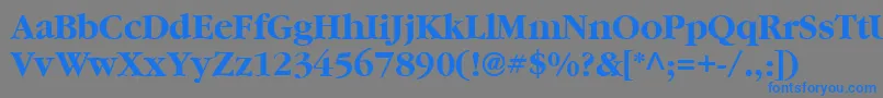 フォントVaniel3Bold – 灰色の背景に青い文字