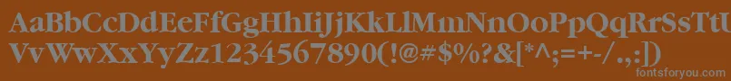 フォントVaniel3Bold – 茶色の背景に灰色の文字