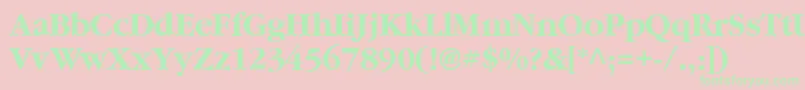 Vaniel3Bold Font – Green Fonts on Pink Background