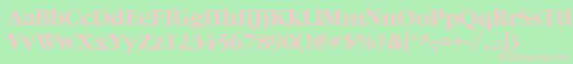 Vaniel3Bold Font – Pink Fonts on Green Background