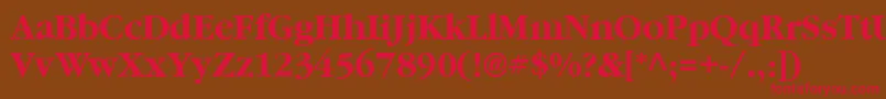 Vaniel3Bold Font – Red Fonts on Brown Background