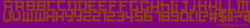 Fonte NotTheFarEast – fontes marrons em um fundo roxo