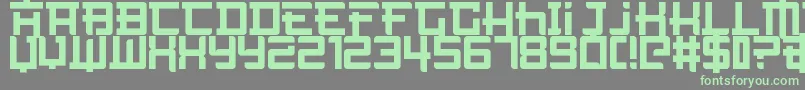 NotTheFarEast-Schriftart – Grüne Schriften auf grauem Hintergrund