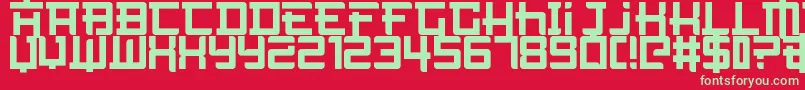 NotTheFarEast Font – Green Fonts on Red Background