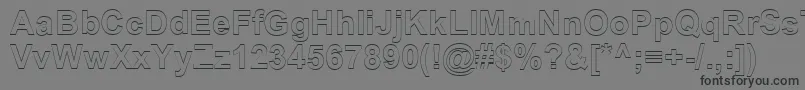 SanasoftArialOutline.Kz Font – Black Fonts on Gray Background