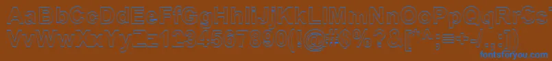 Więcej informacji o czcionce SanasoftArialOutline.Kz Czcionka SanasoftArialOutline.Kz – niebieskie czcionki na brązowym tle