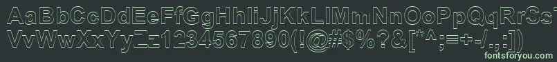Шрифт SanasoftArialOutline.Kz – зелёные шрифты на чёрном фоне