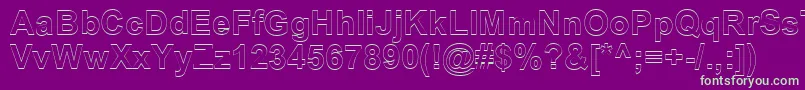 fuente SanasoftArialOutline.Kz – Fuentes Verdes Sobre Fondo Morado