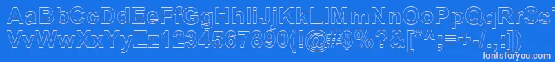 フォントSanasoftArialOutline.Kz – ピンクの文字、青い背景