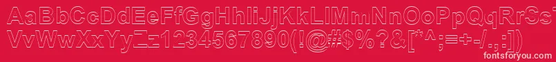 fuente SanasoftArialOutline.Kz – Fuentes Rosadas Sobre Fondo Rojo