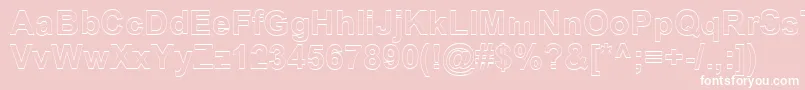 SanasoftArialOutline.Kz-Schriftart – Weiße Schriften auf rosa Hintergrund