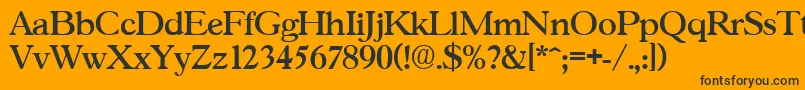 GascogneMedium Font – Black Fonts on Orange Background