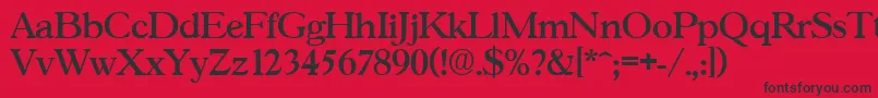 GascogneMedium Font – Black Fonts on Red Background