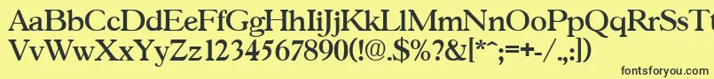 GascogneMedium Font – Black Fonts on Yellow Background