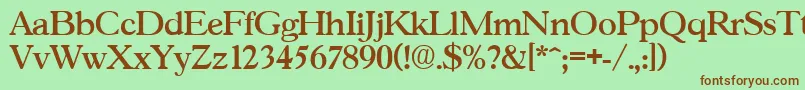 GascogneMedium Font – Brown Fonts on Green Background