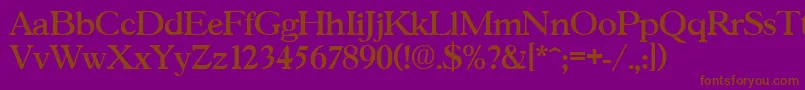 GascogneMedium Font – Brown Fonts on Purple Background