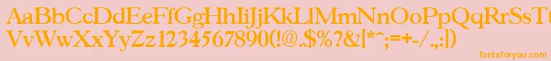 GascogneMedium Font – Orange Fonts on Pink Background