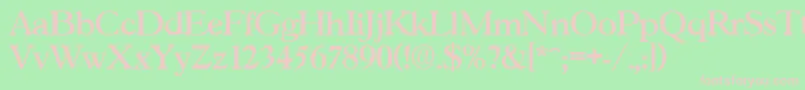 GascogneMedium Font – Pink Fonts on Green Background