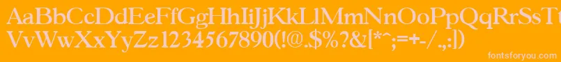 GascogneMedium Font – Pink Fonts on Orange Background
