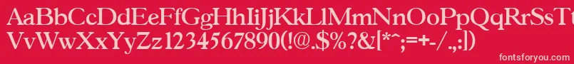 GascogneMedium Font – Pink Fonts on Red Background