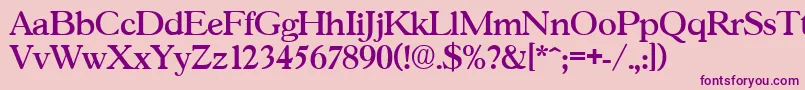 GascogneMedium Font – Purple Fonts on Pink Background