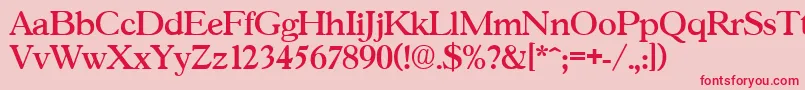 GascogneMedium Font – Red Fonts on Pink Background
