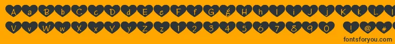 Heartattack Font – Black Fonts on Orange Background