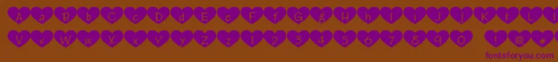 Heartattack Font – Purple Fonts on Brown Background