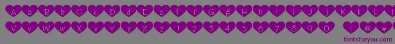 Heartattack Font – Purple Fonts on Gray Background