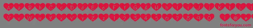 Heartattack Font – Red Fonts on Gray Background