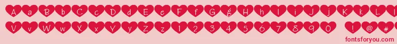 Heartattack Font – Red Fonts on Pink Background