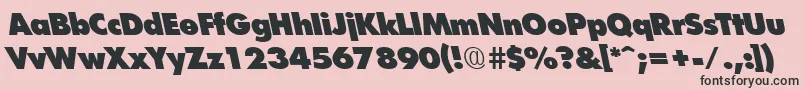 FuturistleftyxheavyRegular Font – Black Fonts on Pink Background