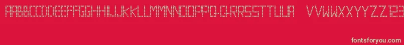 フォントValentineRadita – 赤い背景に緑の文字