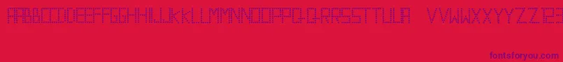 Police ValentineRadita – polices violettes sur fond rouge