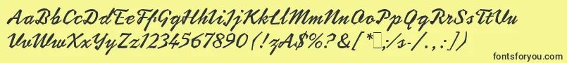 CoptekLetPlain.1.0 Font – Black Fonts on Yellow Background