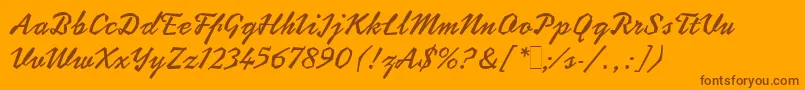 CoptekLetPlain.1.0 Font – Brown Fonts on Orange Background