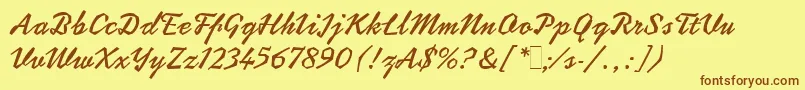 CoptekLetPlain.1.0 Font – Brown Fonts on Yellow Background