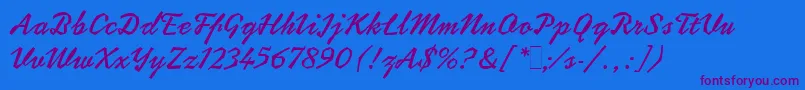 CoptekLetPlain.1.0-Schriftart – Violette Schriften auf blauem Hintergrund