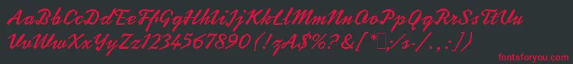 CoptekLetPlain.1.0 Font – Red Fonts on Black Background
