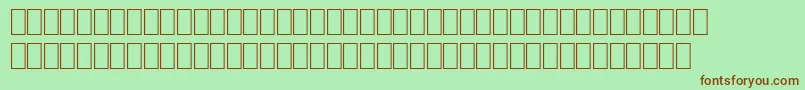 Шрифт WpIconicsymbolsa – коричневые шрифты на зелёном фоне
