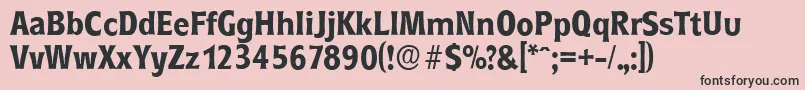 RoundestserialBold Font – Black Fonts on Pink Background