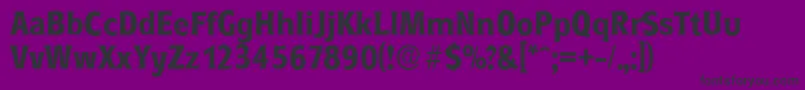 フォントRoundestserialBold – 紫の背景に黒い文字