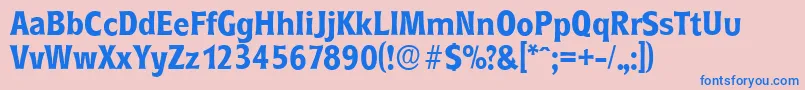 RoundestserialBold Font – Blue Fonts on Pink Background